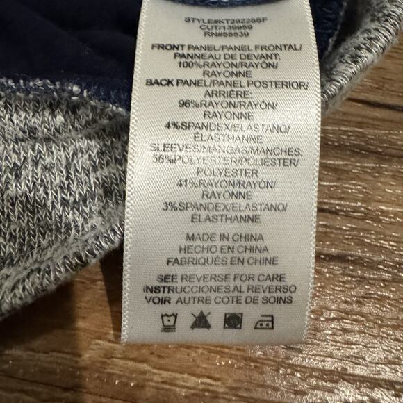 Kut From the Kloth Lightweight Sweater Small Gray Blue Tie Dye Rayon Boho Knit - Picture 6 of 10